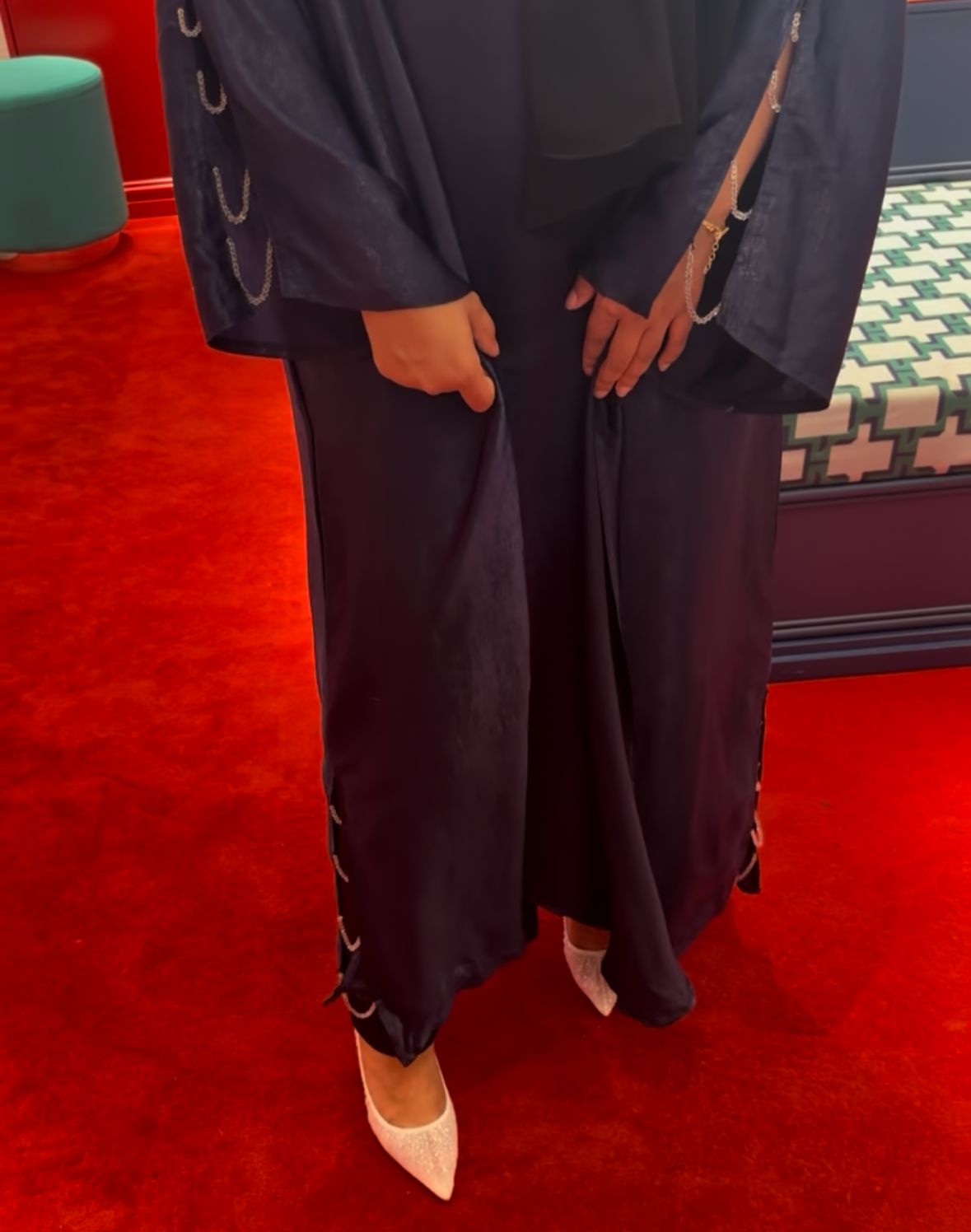 Abaya Blue perle